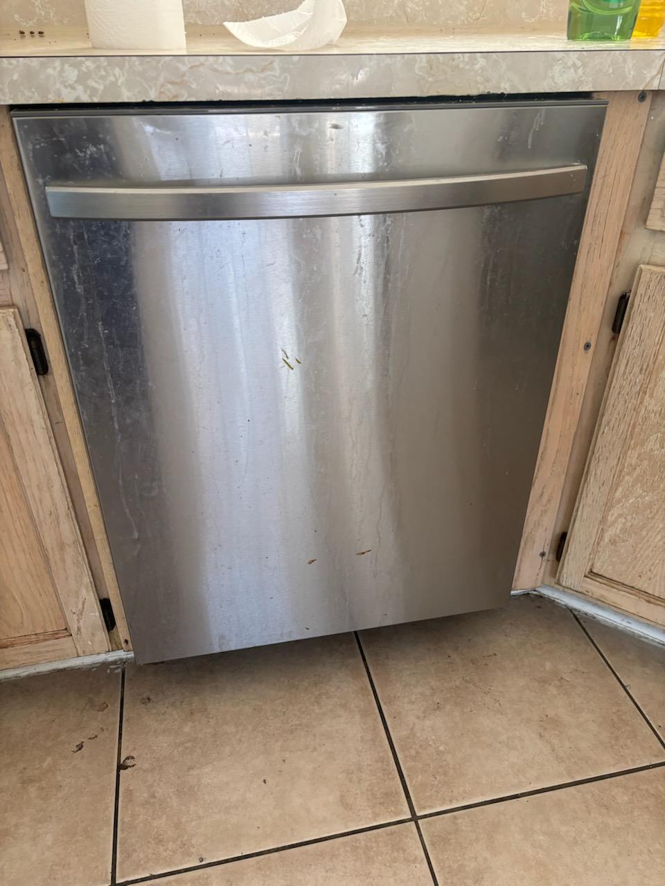 Dishwasher before cleaning